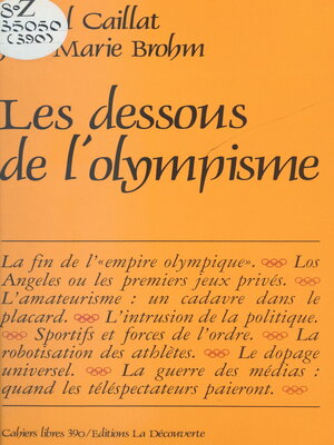 cover image of Les dessous de l'olympisme